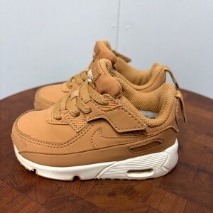 Nike Air Max 90 Easy on Toddler Sneakers Flax Color Size 6C